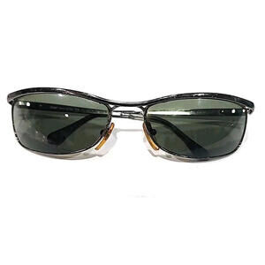 Persol 2099-S 513/31 Scratched Gunmetal Green Rectangle Sunglasses 60-17 125